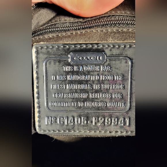 Coach black & tan purse - Picture 6 of 6